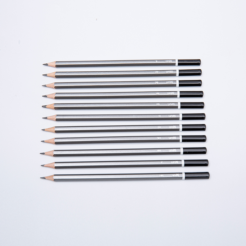 Lápices de dibujo de arte hexagonal suave de madera de barro
